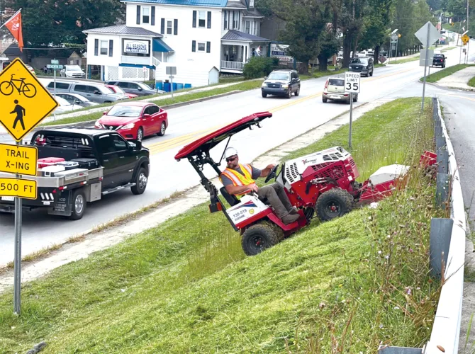 Mowing at an Angle